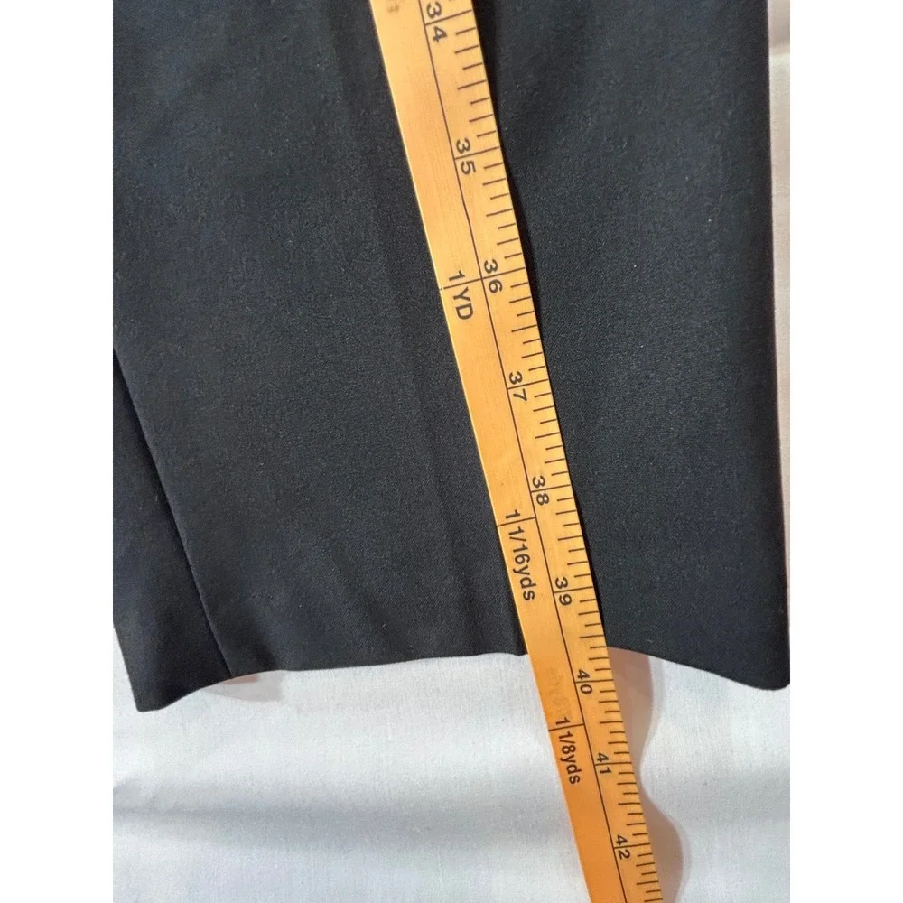 Haggar Mens Slim Fit Dress Pants Black Flat Front Trousers 30x30